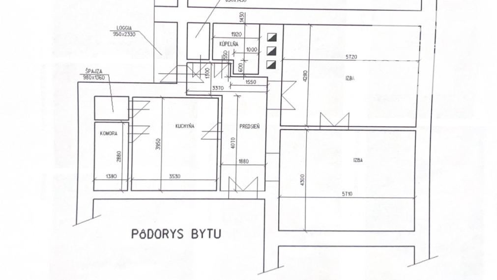 REZERVOVANÉ EXKLUZÍVNE ponúkame na predaj 2 izbový byt, 92m2 + loggia, Krivá ul.