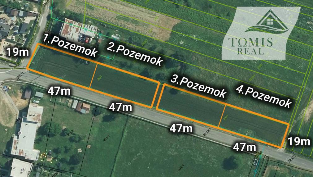 EXKLUZÍVNE na predaj stavebné pozemky, obec Bačkovík, 870m2