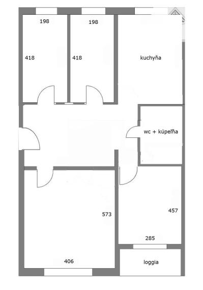 Ťahanovce, 4 izbový byt 80 m2, ideálny pre rodiny s deťmi
