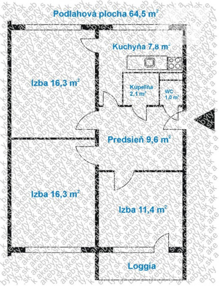 EXKLUZÍVNE na predaj 3 izbový byt, 67m2, sídl. Terasa.